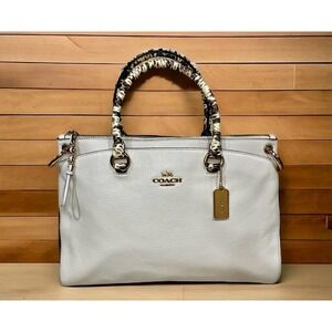 Coach F76642 Pebbled Leather Mia Satchel Bag